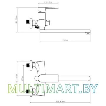 Смеситель Econoce EC0272BL картинка 2